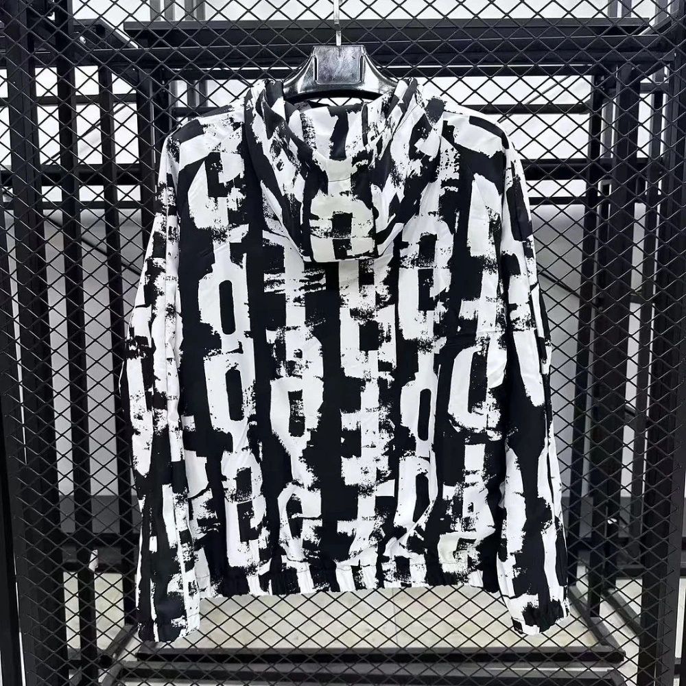 Barcelona Windbreaker Jacket White&Black 2025/26