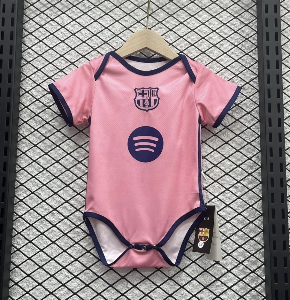 Barcelona Soccer Jersey Pink Baby Uniform 2025/26