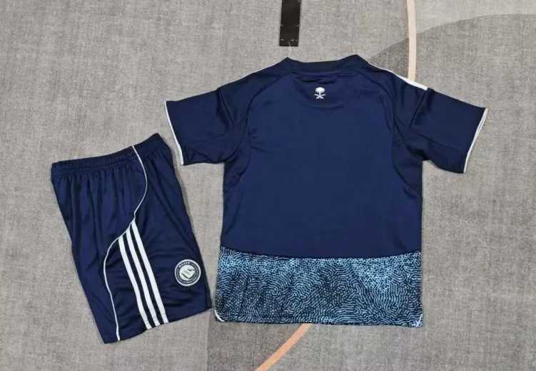 Al Nassr Soccer Jersey Away Kids Kit Jersey+Shorts 2025/26