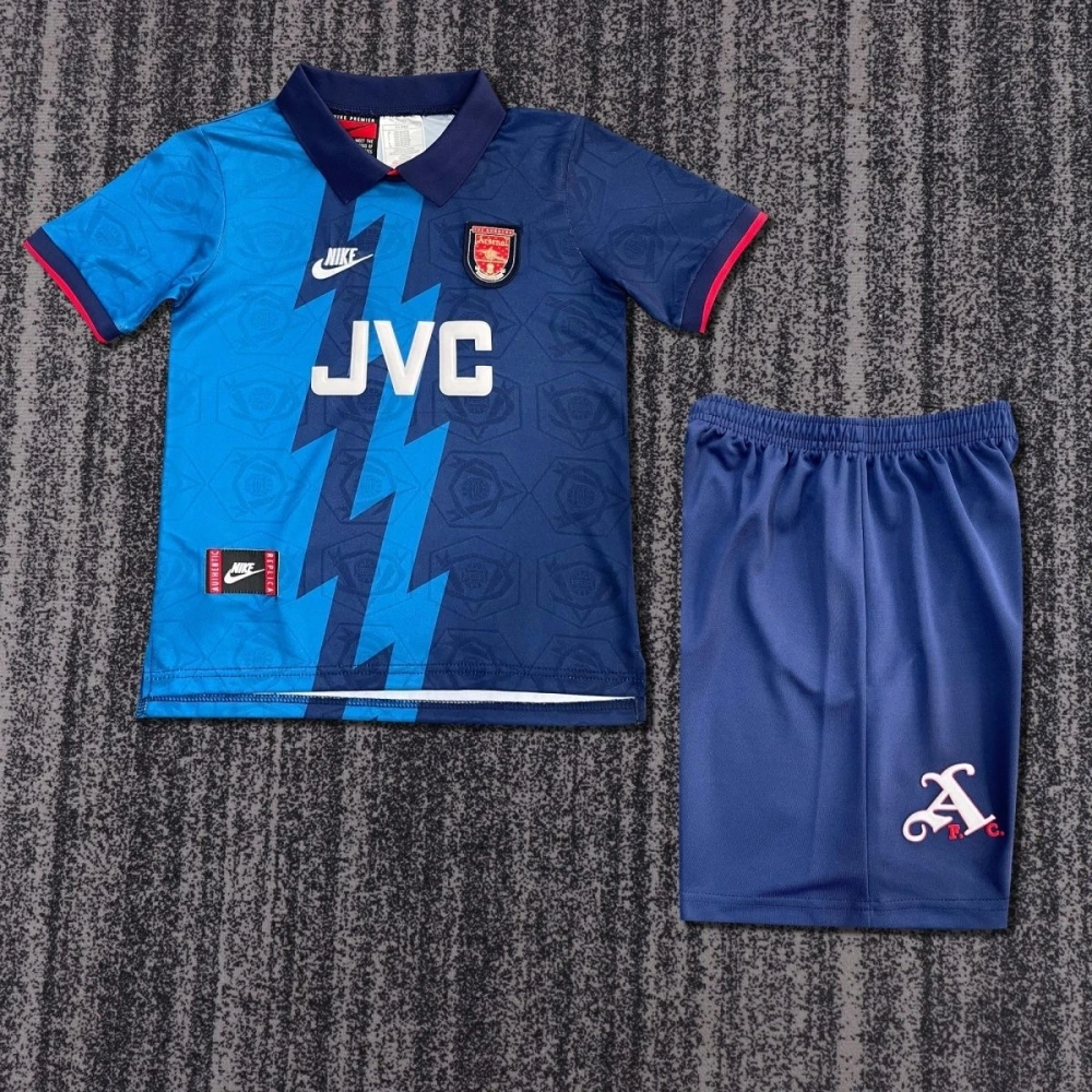 Arsenal Soccer Retro Jersey Away Kids Kit Jersey+Shorts 1995-96