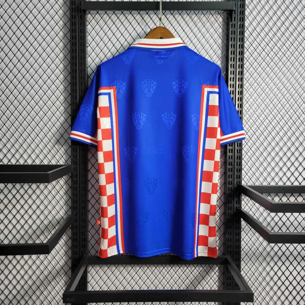 Croatia Retro Soccer Jersey Away Custom Shirt World Cup 1998