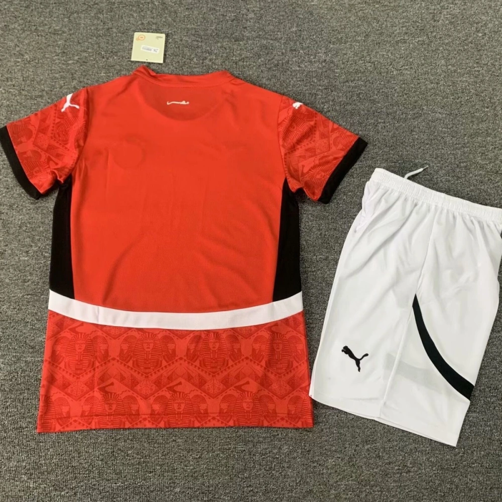 Egypt Soccer Jersey Home Kids Kit Jersey+Shorts 2024-25