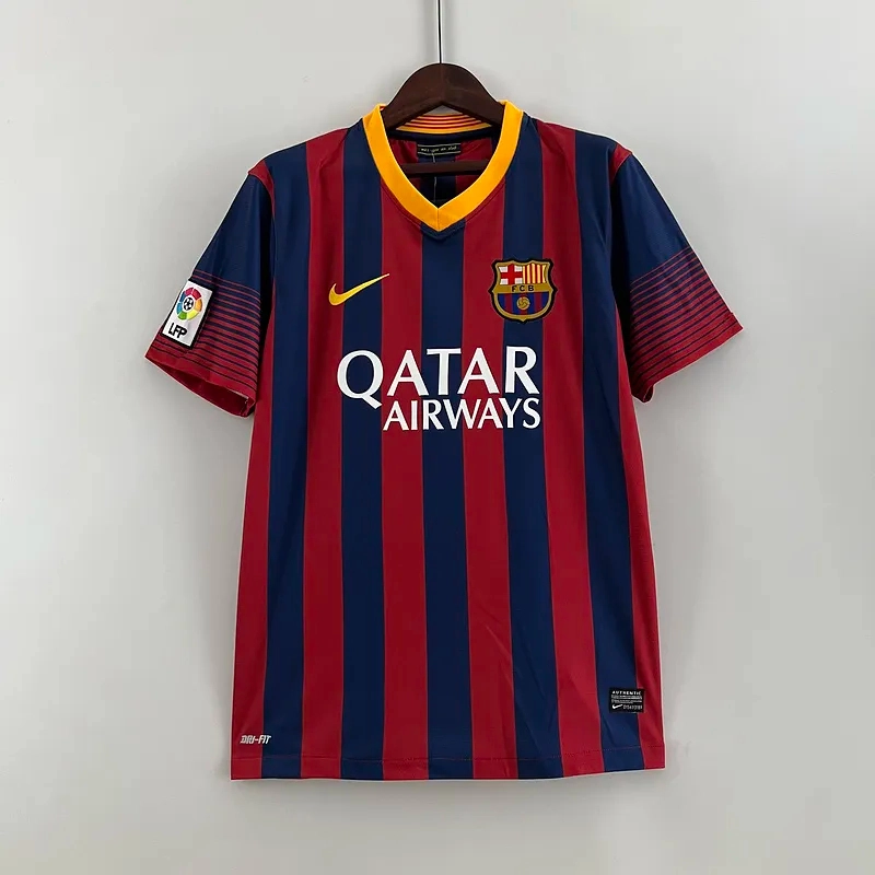 Barcelona Retro Jersey Home Soccer Shirt 2013-14