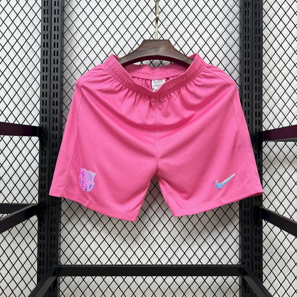 Barcelona Football Jersey Pink Custom Shorts 2025/26