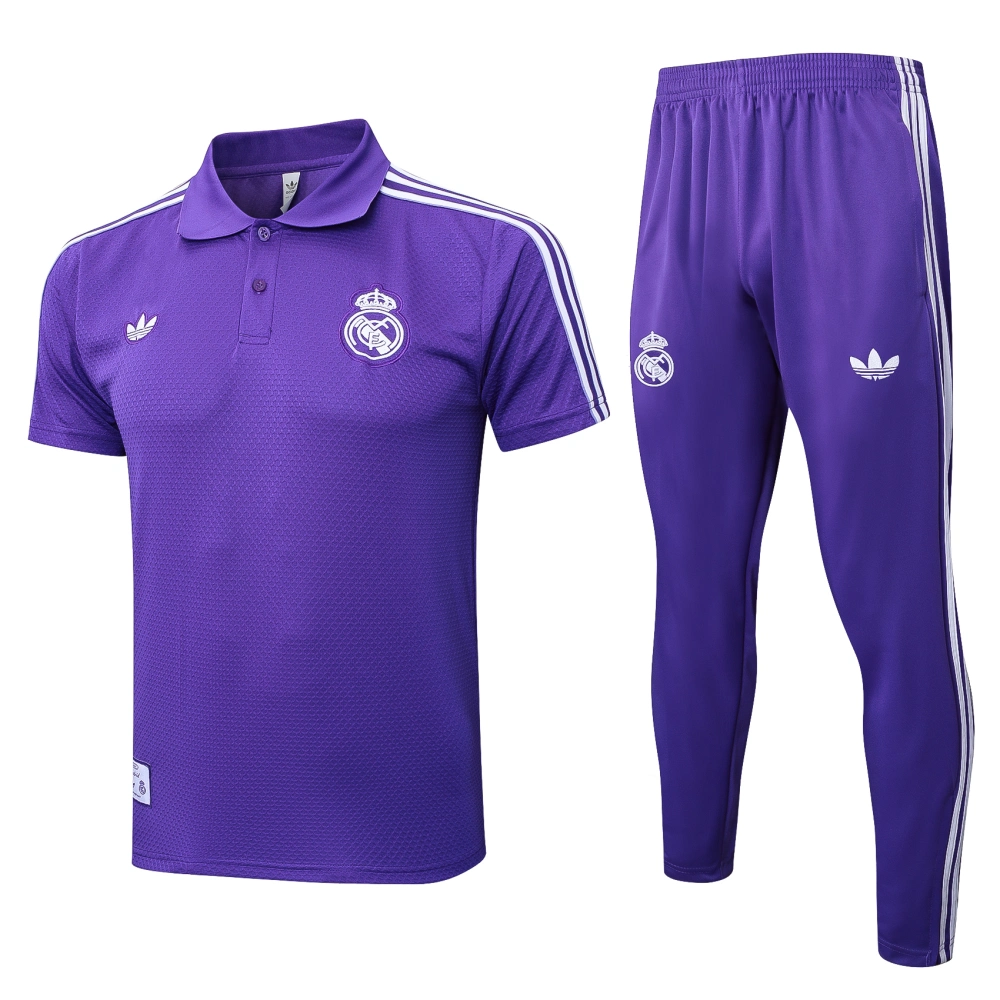 Real Madrid Training Kit (Polo+Pants) Purple 2025/26