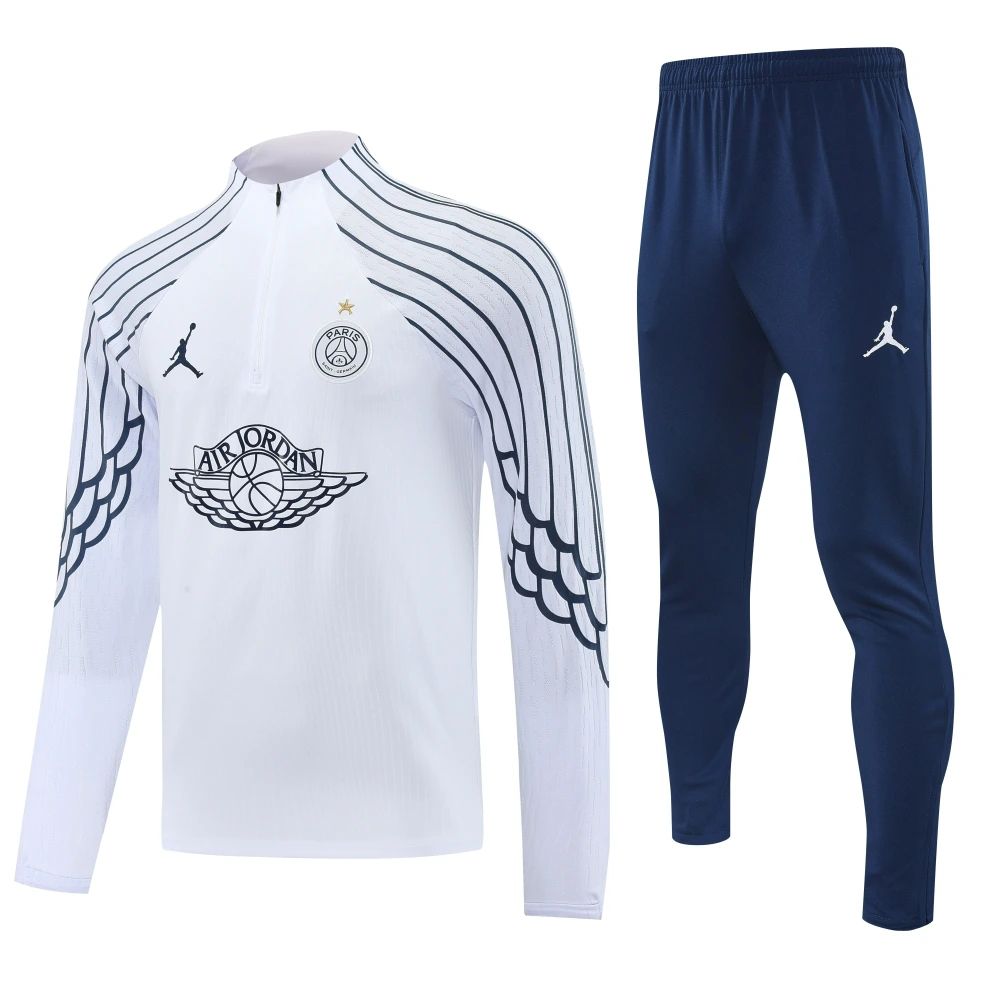 PSG Authentic Training Kit (Sweatshirt+Pants) White 2025/26 - Player Version (With Star)