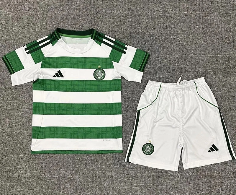 Celtic Soccer Jersey Home Kids Kit Jersey+Shorts 2025/26 - No Sponsor