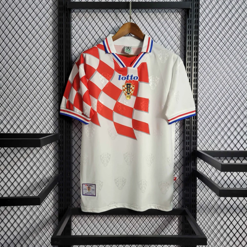 Croatia Retro Soccer Jersey Home Custom Shirt World Cup 1998