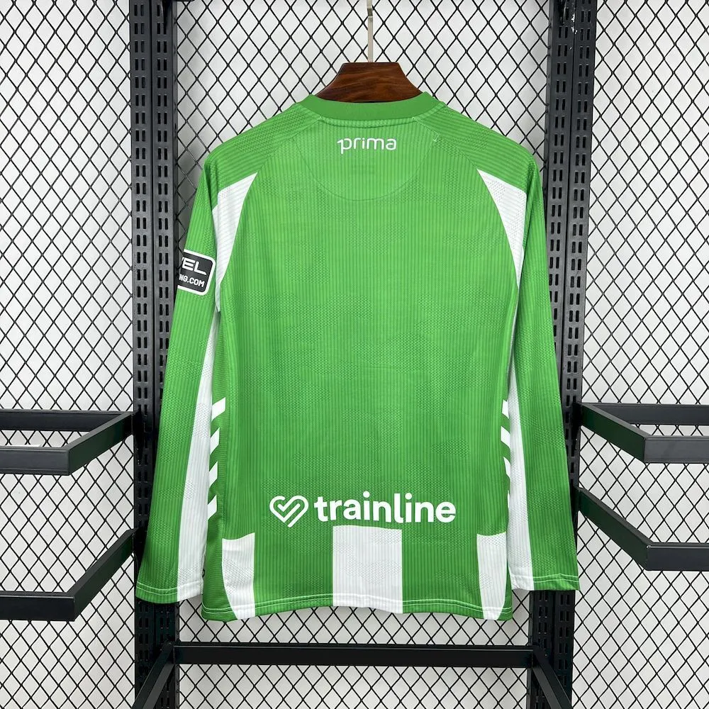 Real Betis Home Long Sleeve Custom Soccer Jersey 2025/26