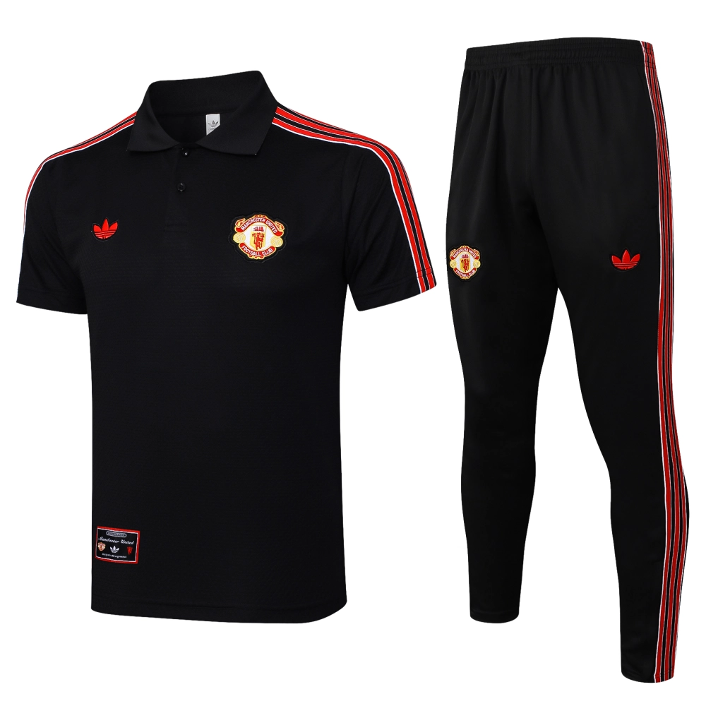 Manchester United Training Kit (Polo+Pants) Black 2025/26