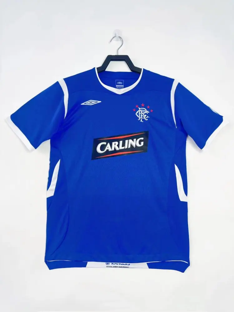 Rangers FC Retro Soccer Jersey Home Custom Shirt 2008-09