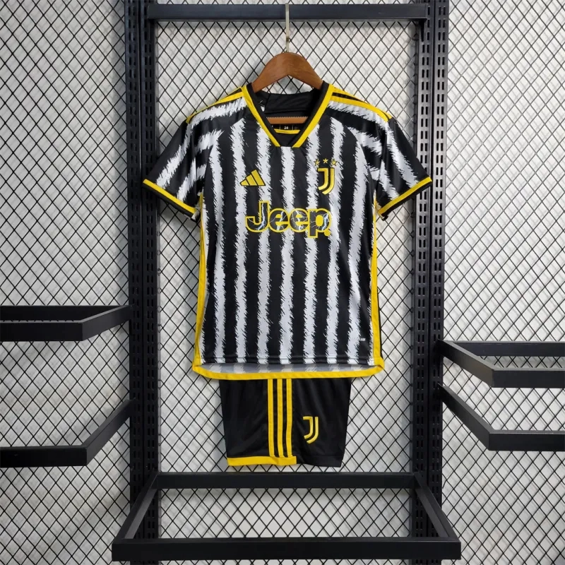 Juventus Soccer Jersey Home Kids Kit Jersey+Shorts 2023/24