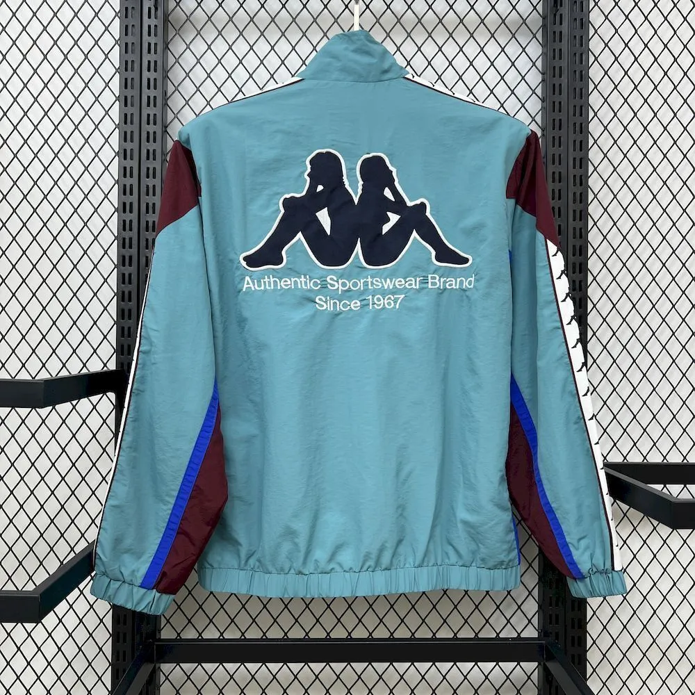 Real Madrid Windbreaker Jacket x Kappa OG Style Green 2025-26