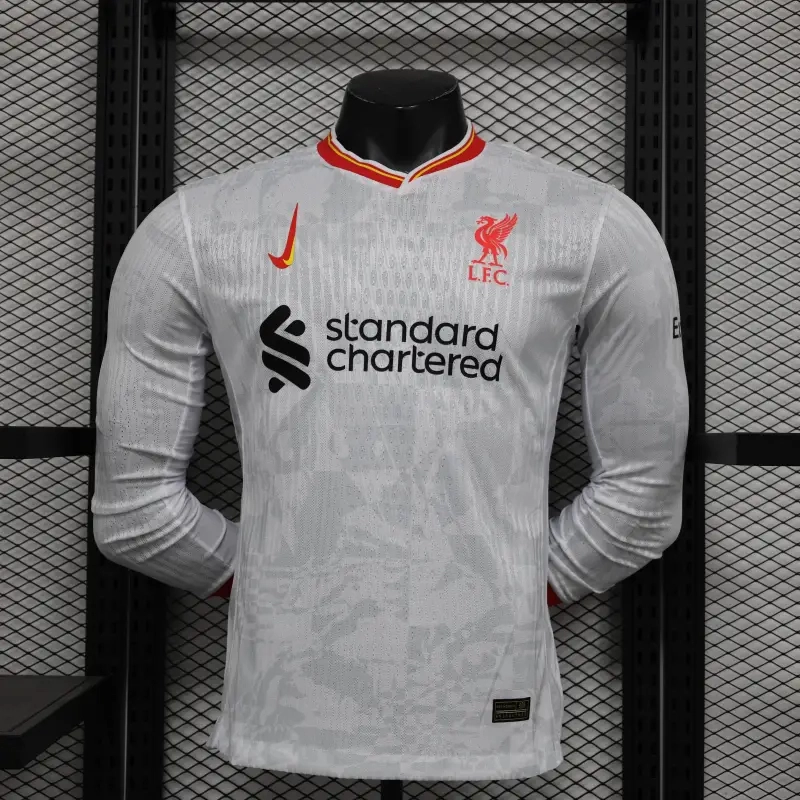 Liverpool Authentic Football Jersey Third Away Long Sleeve Shirt 2024/25