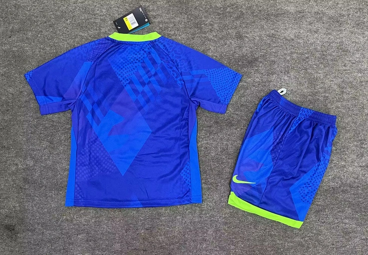 Brazil Away Soccer Uniform Kids Kit Jersey+Shorts 2025