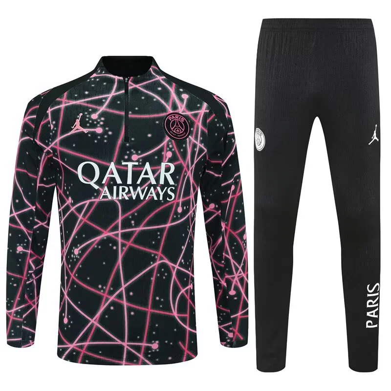 Kids PSG Training Kit (Sweatshirt+Pants) Black 2025/26