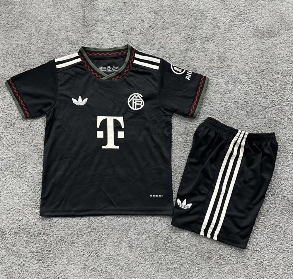 Bayern Munich Third Away Champions League Kids Kit Jerseys+Shorts 2025/26