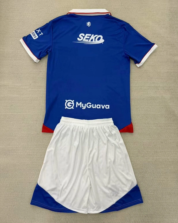 Rangers FC Soccer Jersey Home Kids Kit Jersey+Shorts 2025/26