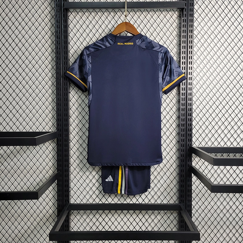 Real Madrid Soccer Jersey Away Kids Kit Jersey+Shorts 2023/24
