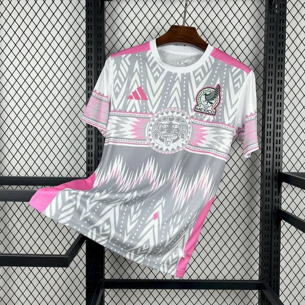 Mexico Soccer Jersey Pink&Grey Special Edition Custom Shirt World Cup 2026