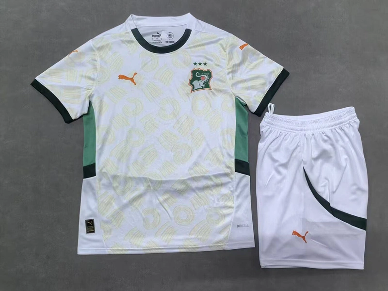 Ivory Coast Soccer Jersey Away Kids Kit Jersey+Shorts World Cup 2024-25
