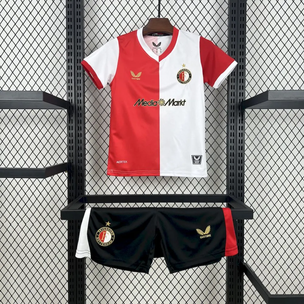 Feyenoord Football Jersey Home Kids Kit Jersey+Shorts 2025/26