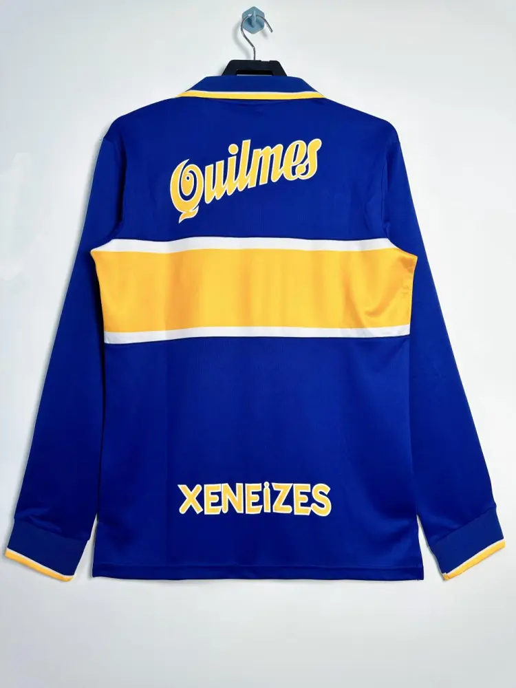 Boca Juniors Retro Soccer Jersey Home Long Sleeve Custom Shirt 1996/97