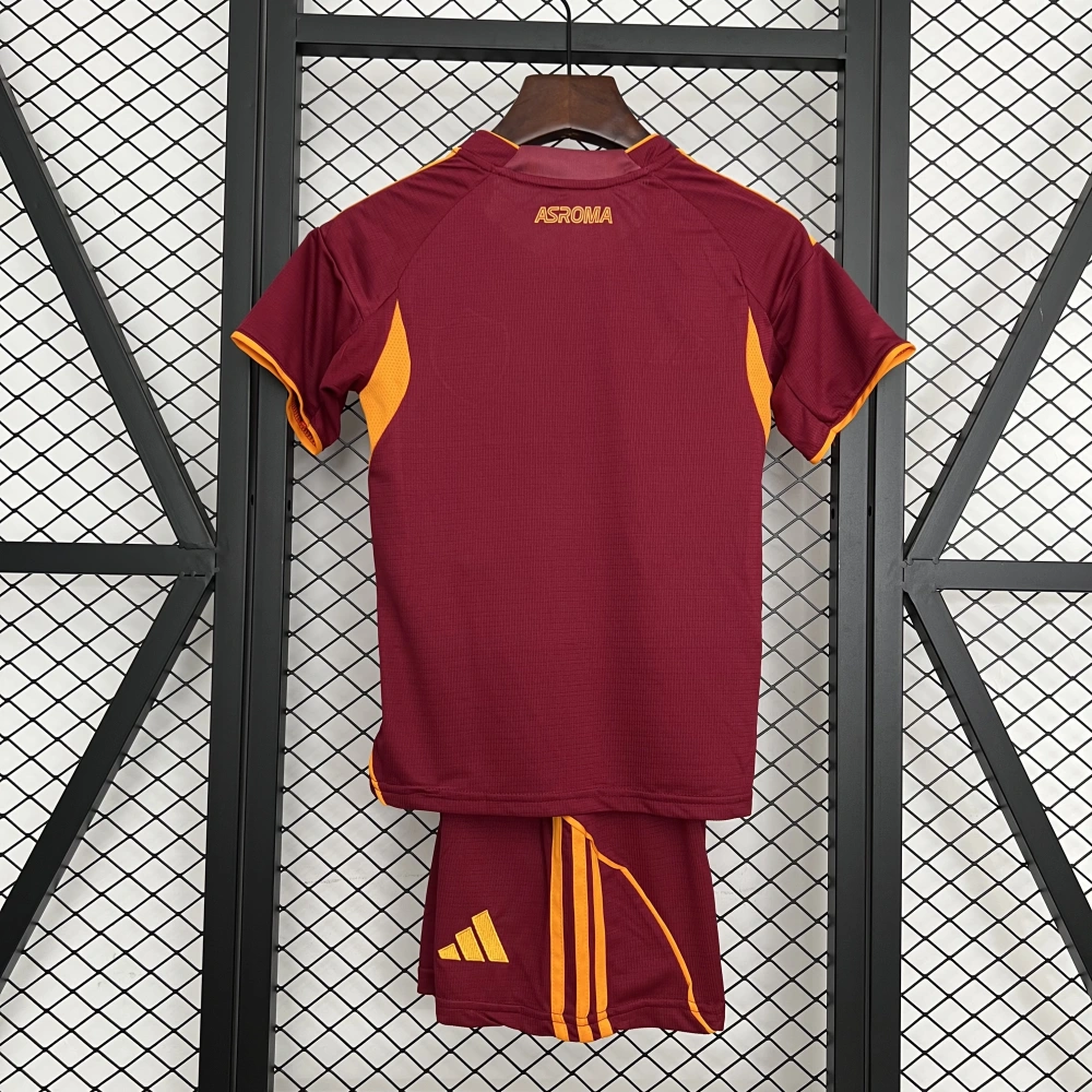 Roma Soccer Jersey Home Kids Kit Jersey+Shorts 2025/26