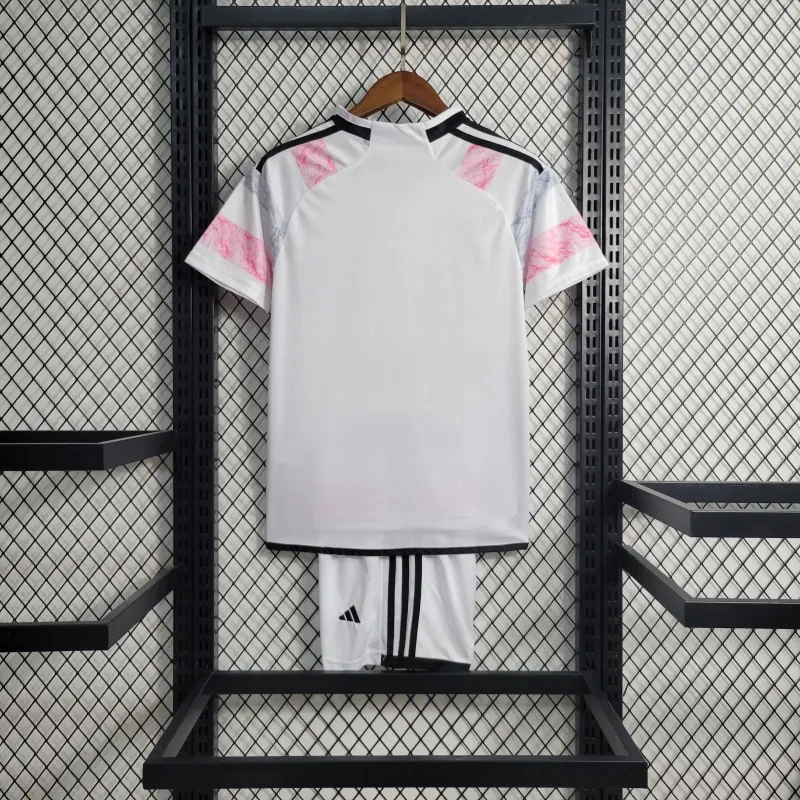 Juventus Soccer Jersey Away Kids Kit Jersey+Shorts 2023/24