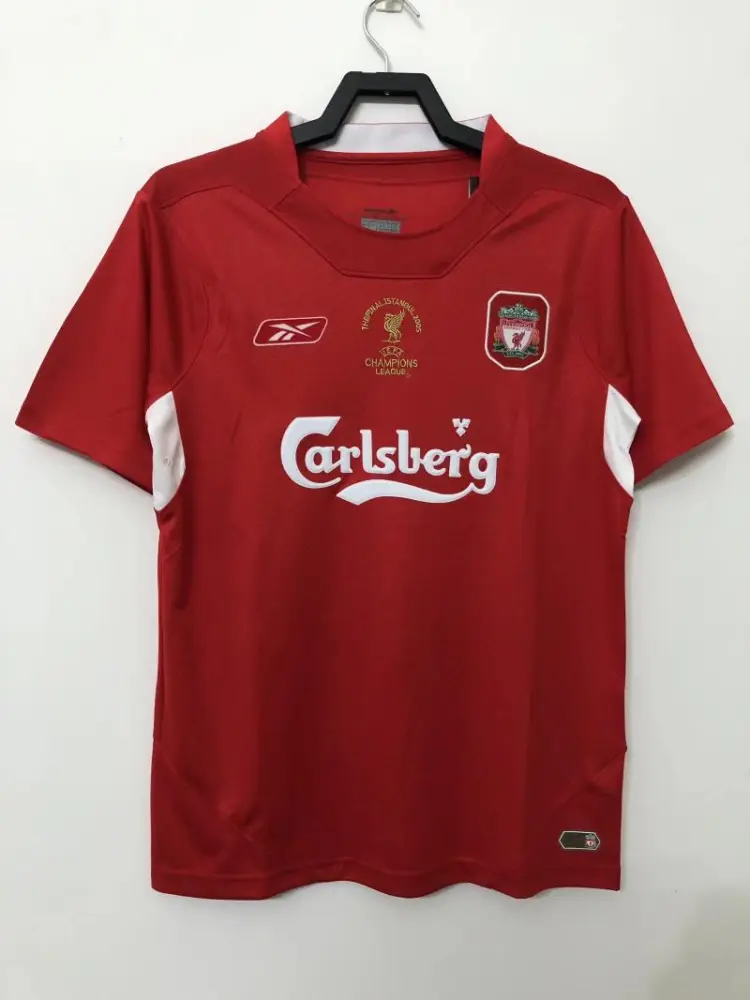 Liverpool Retro Football Jersey Home UCL Final Custom Shirt 2004/05