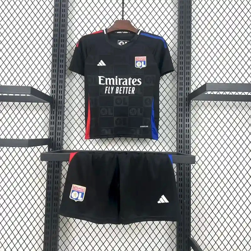 Olympique Lyonnais Football Jersey Away Kids Kit Jerseys+Shorts 2024/25