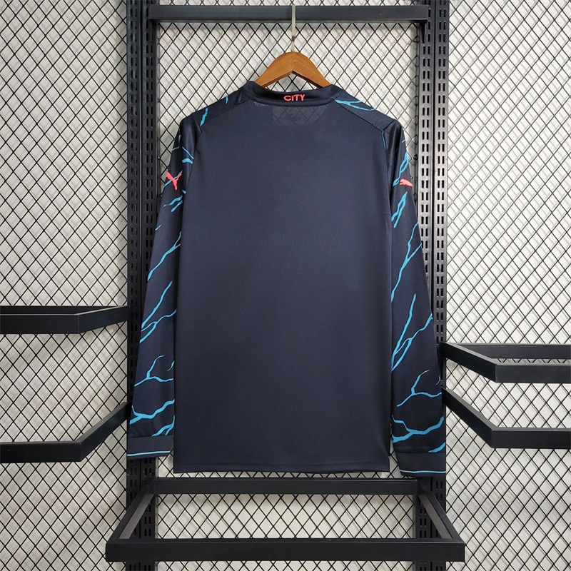 Manchester City Football Jersey Third Away Long Sleeve Shirt 2023/24