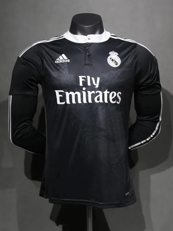 Real Madrid Authentic Retro Jersey Third Away Long Sleeve Soccer Shirt 2014/15