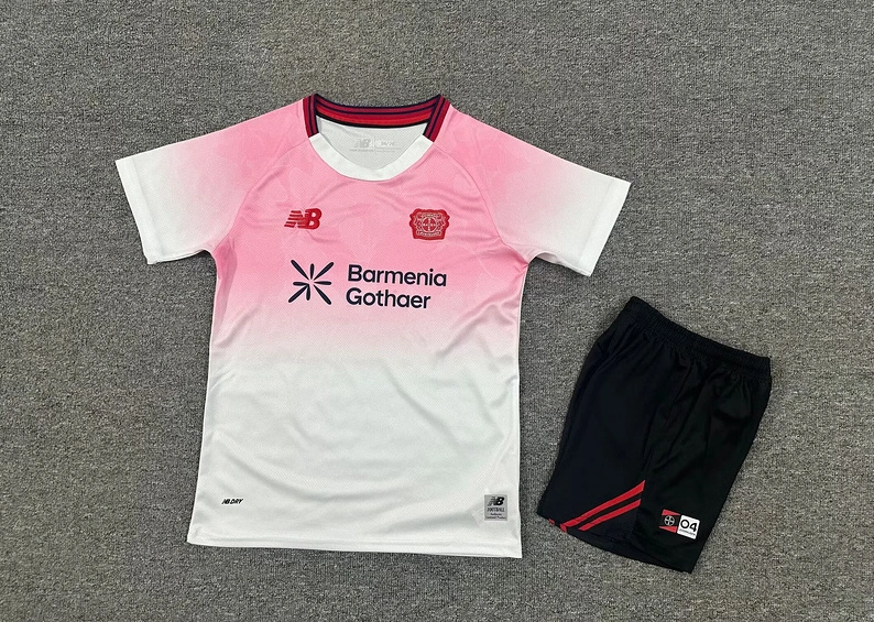 Bayer 04 Leverkusen Soccer Jersey Away Kids Kit Jersey+Shorts 2025/26