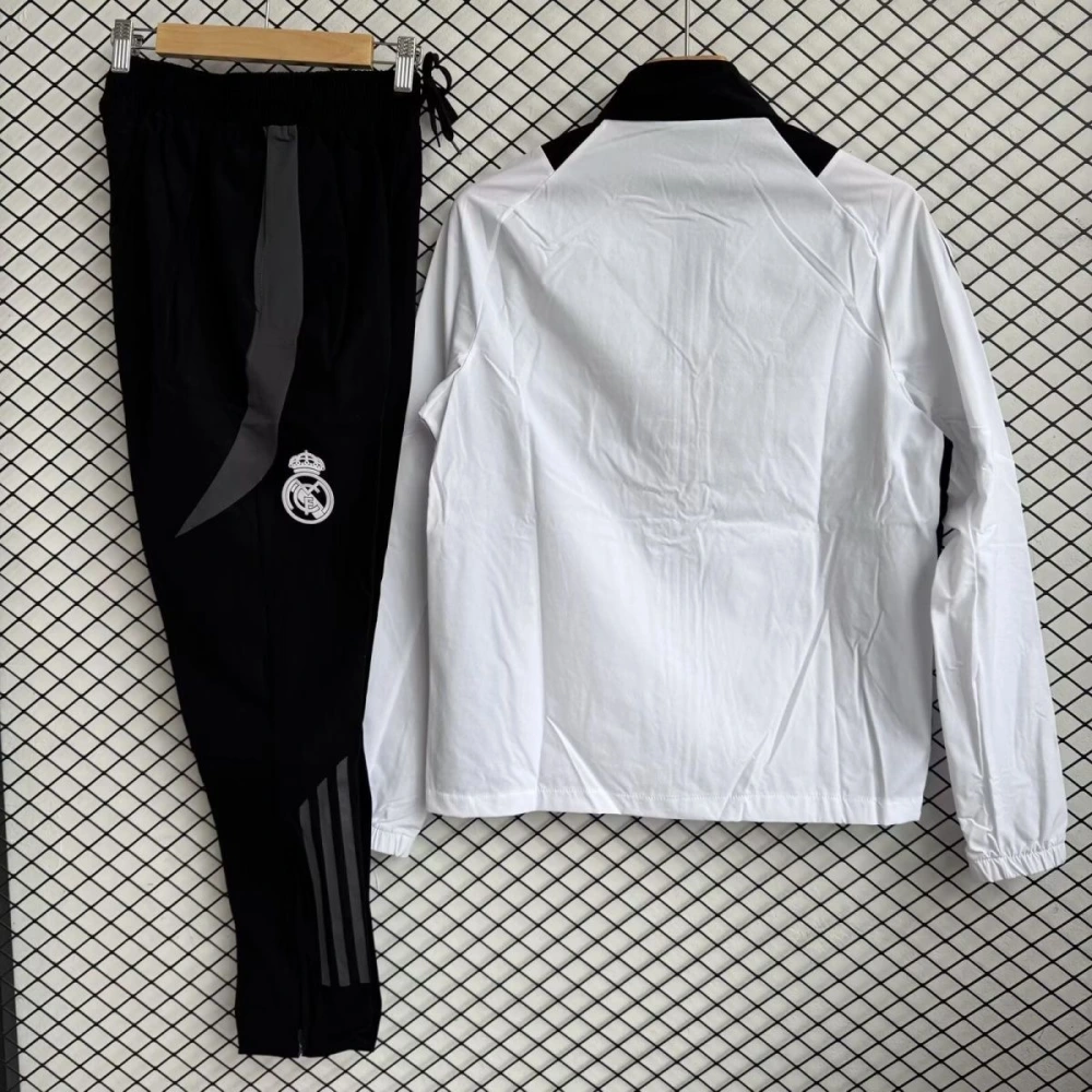 Real Madrid Windbreaker With Pants White 2025-26
