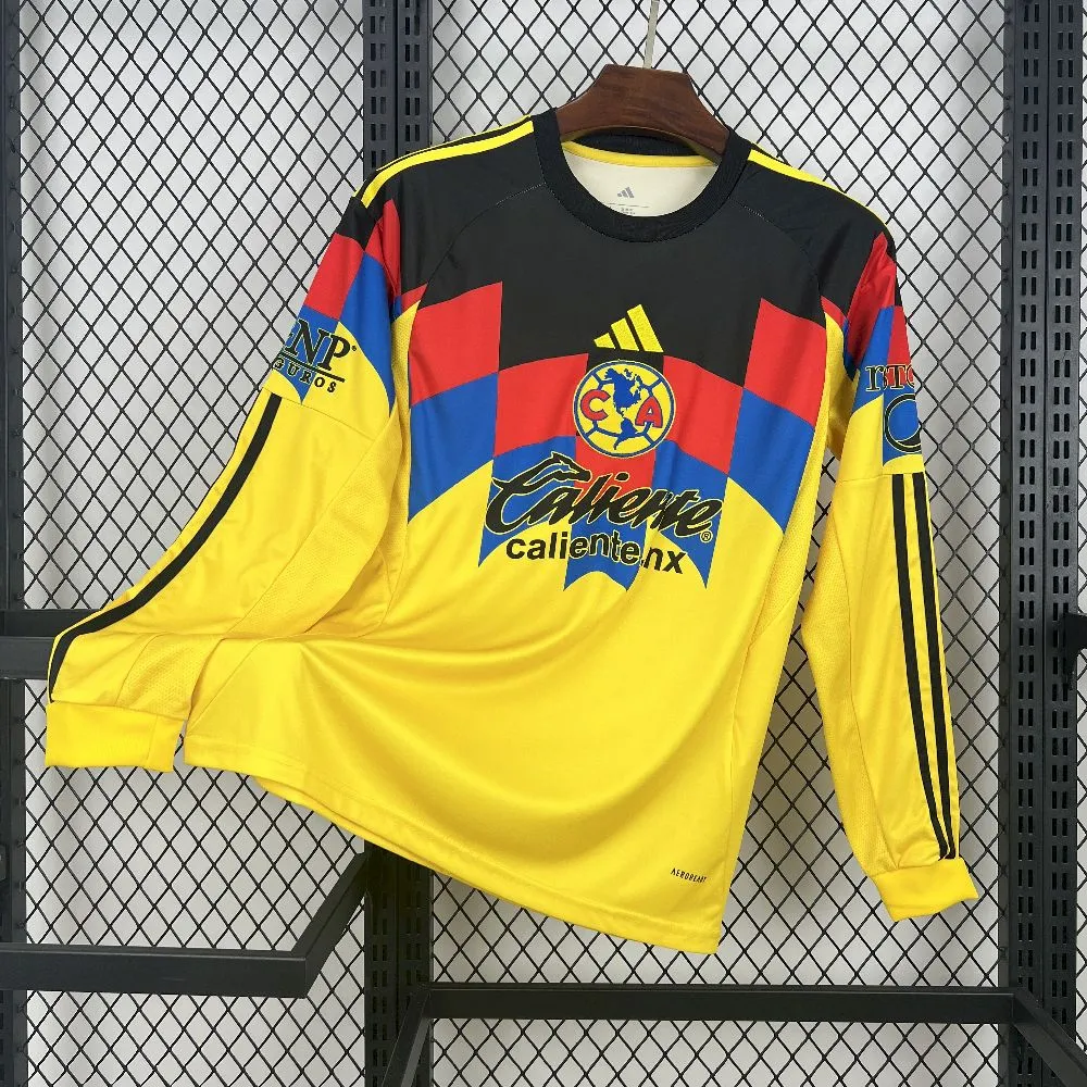 Club America Soccer Jersey Home Long Sleeve Custom Shirt 2025/26