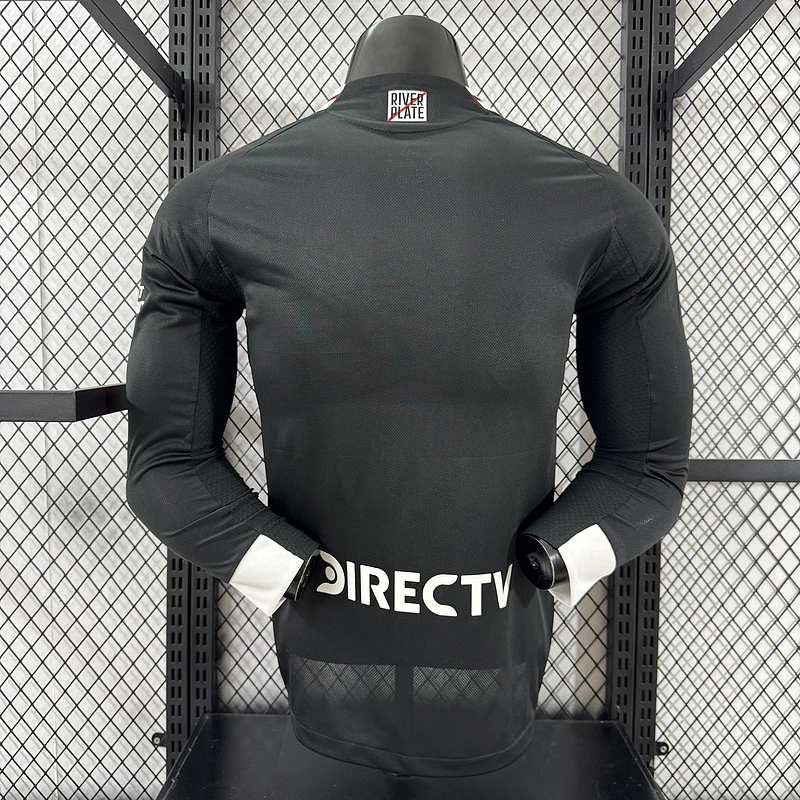 River Plate Authentic Soccer Jersey Away Long Sleeve Shirt 2025/26 - With Sponsors