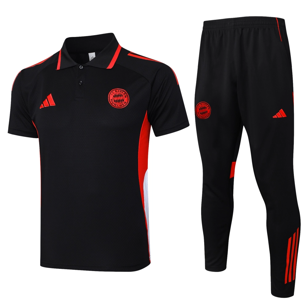 Bayern Munich Training Kit (Polo+Pants) Black 2025/26