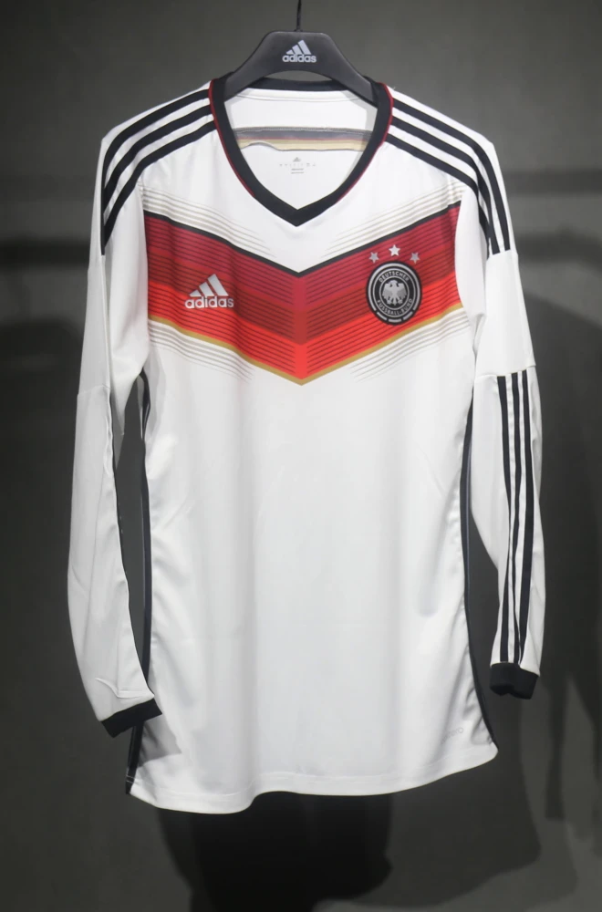 Germany Retro Authentic Soccer Jersey Home Long Sleeve Shirt World Cup 2014