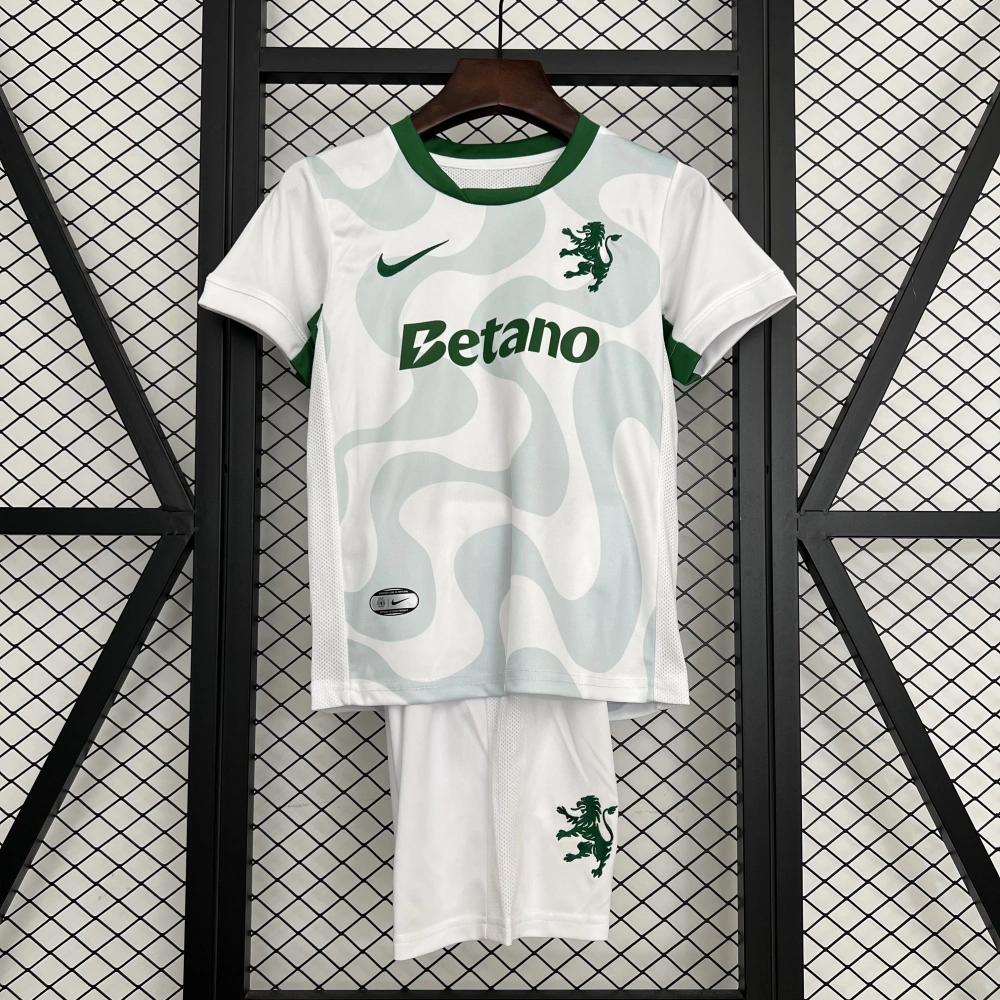 Sporting CP Soccer Jersey Fourth Away Kids Kit Jersey+Shorts 2025/26