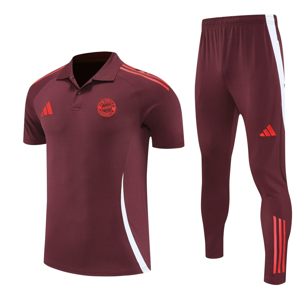 Bayern Munich Training Kit (Polo+Pants) Red 2025/26