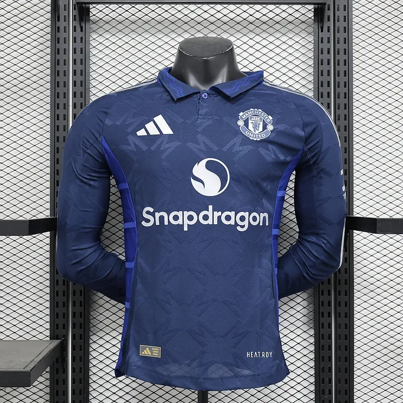 Manchester United Authentic Away Long Sleeve Football Jersey Shirt 2024/25