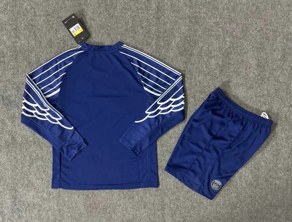 PSG Soccer Jersey Fourth Away Kids Kit Long Sleeve Jersey+Short 2024/25