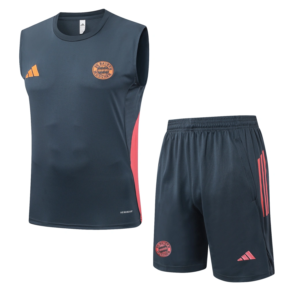 Bayern Munich Sleeveless Training Kit Gray 2025/26