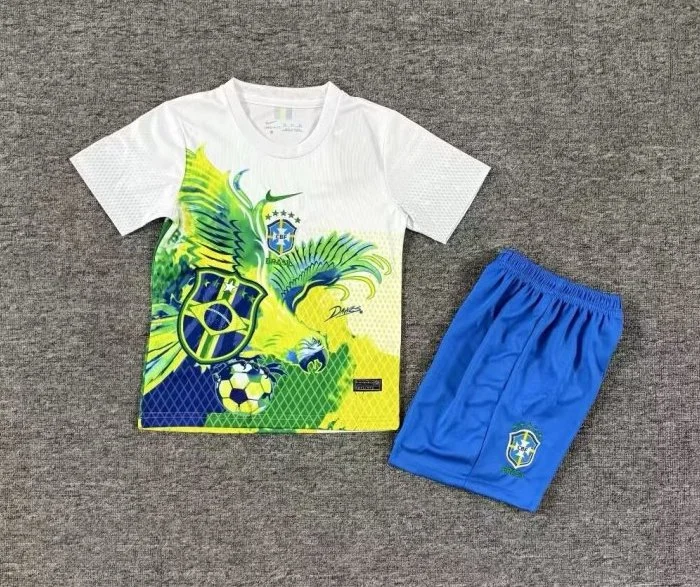 Brazil Special Edition Soccer Uniform Kids Kit Jersey+Shorts 2025