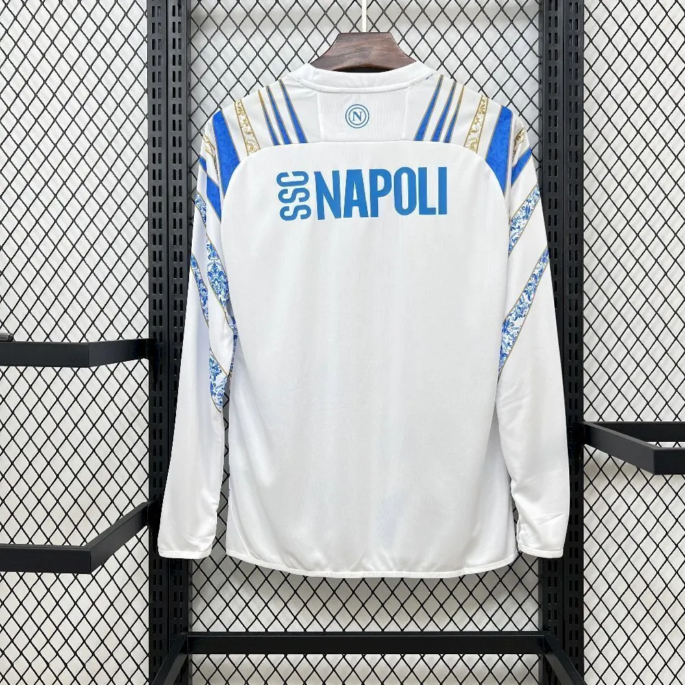 Napoli Soccer Jersey Pre-Match Long Sleeve Custom Shirt 2025-26