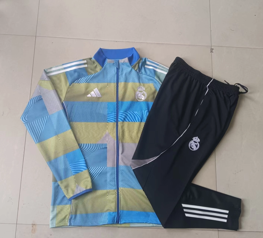 Kids Real Madrid Training Kit (Jacket+Pants) Green 2025/26