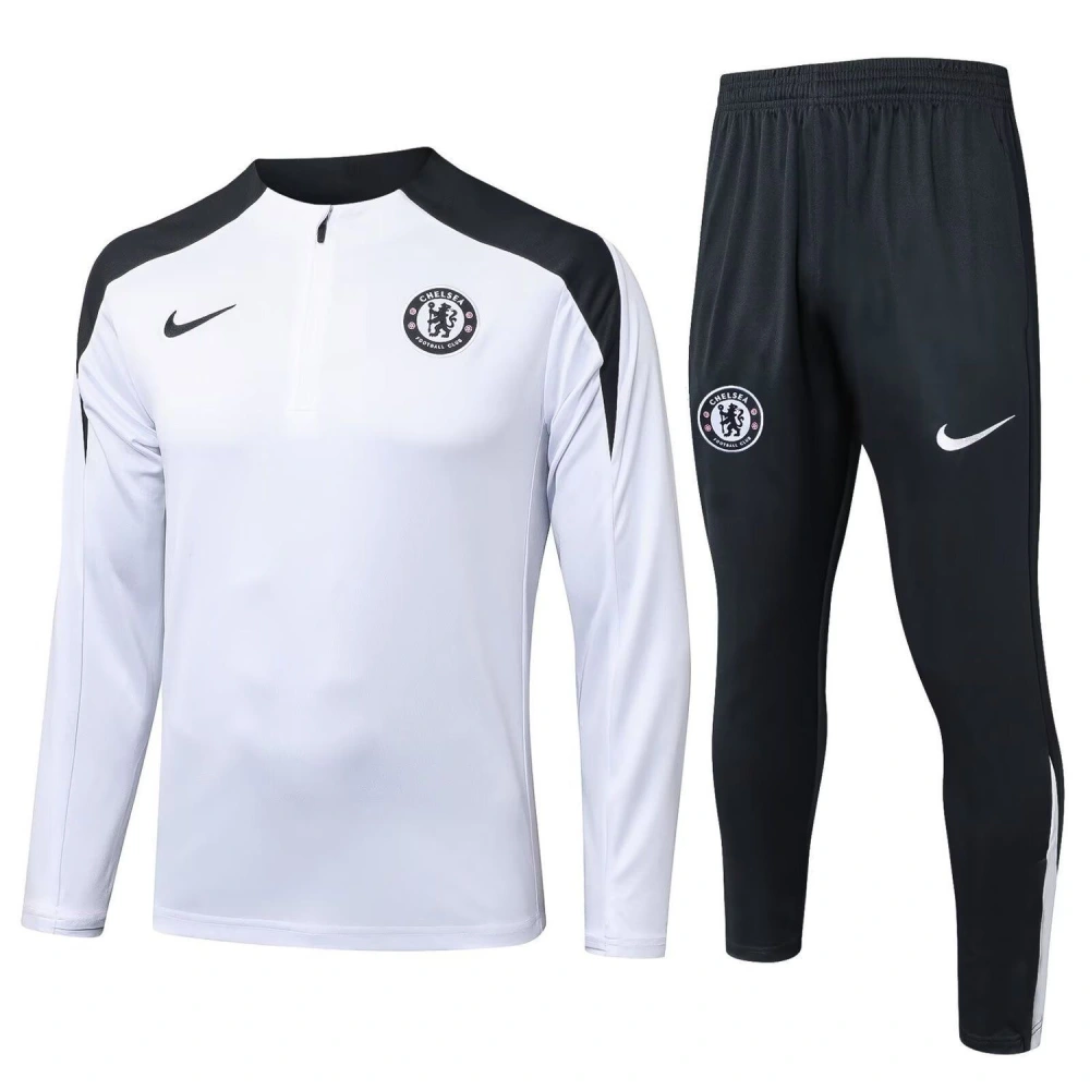 Kids Chelsea Training Kit (Sweatshirt+Pants) White 2025/26
