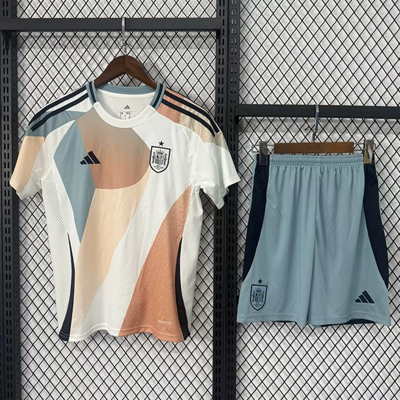 Spain Away Football Uniform Kids Kit Jersey+Shorts 2025