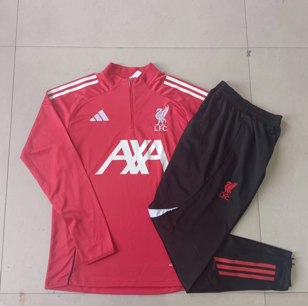 Kids Liverpool Training Kit (Sweatshirt+Pants) Red 2025/26